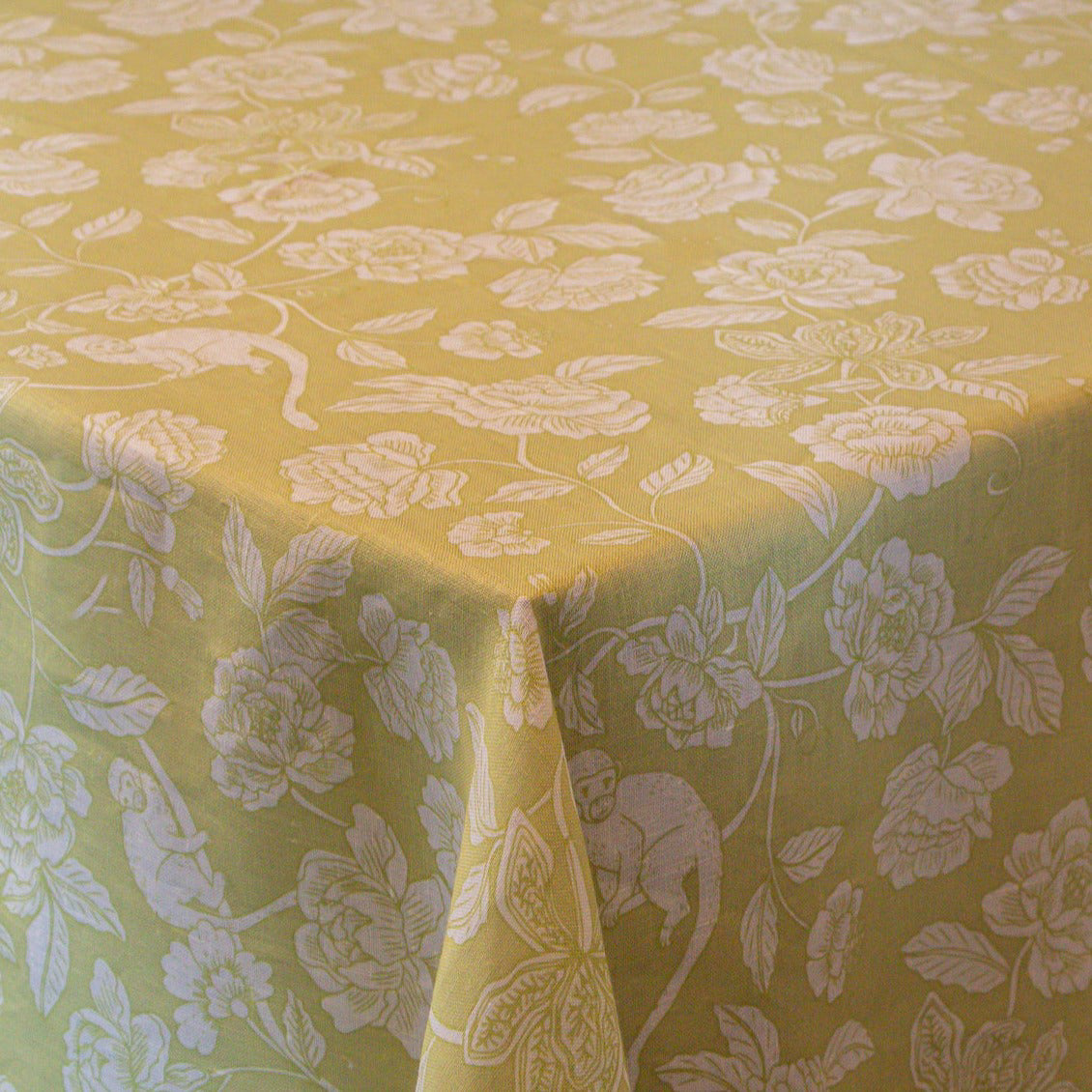 Eden Flora Parlour Premium Linen Tablecloth