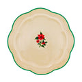 Festive Flora Scalloped Ceramic Starter Plates – Case of 12 (+3 Bonus Plates)