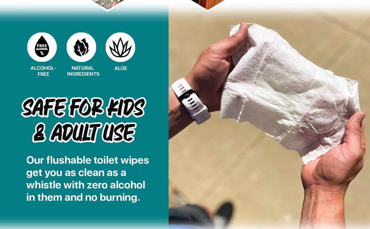 The Flusher - 100 Pack - Flushable Wipes