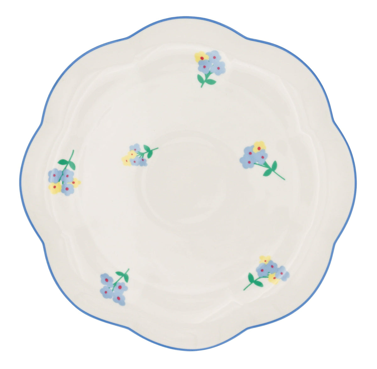 Meadow Flora Scalloped Ceramic Dinner Plates – Case of 12 (+3 Bonus Plates)