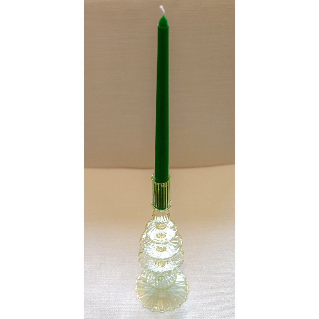 Pine Green Extra Tall Taper Candles – 24 Candles