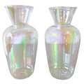 Rainbow Prism Glass Vases – Pair