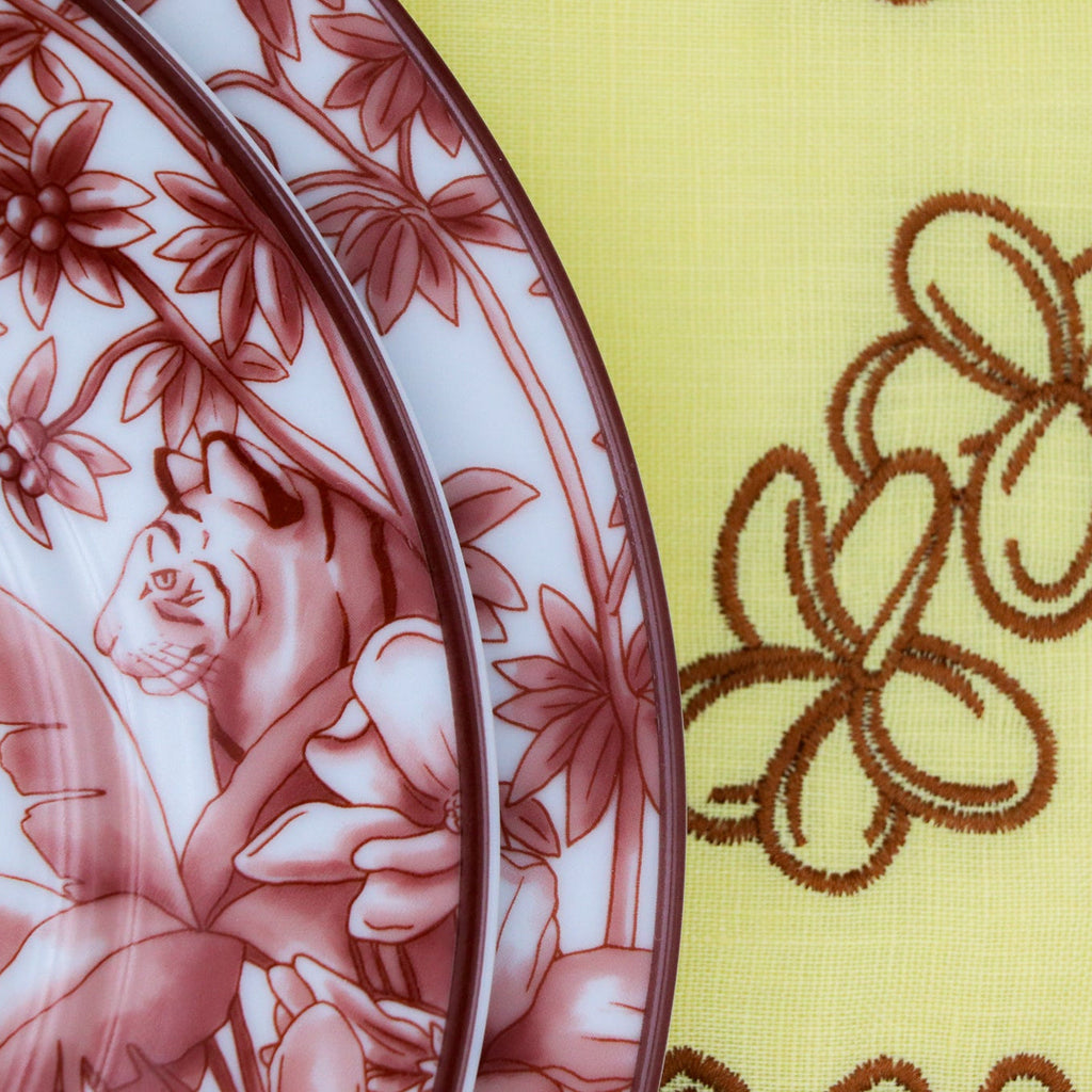 Sepia Estate Porcelain Dinner Plates – Set of 4 (+1 Bonus Plate)