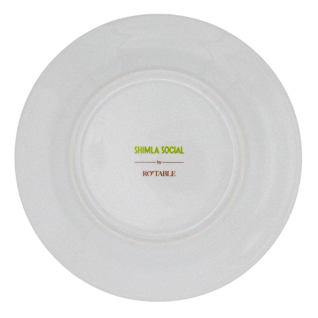 Sepia Estate Porcelain Dinner Plates – Set of 4 (+1 Bonus Plate)