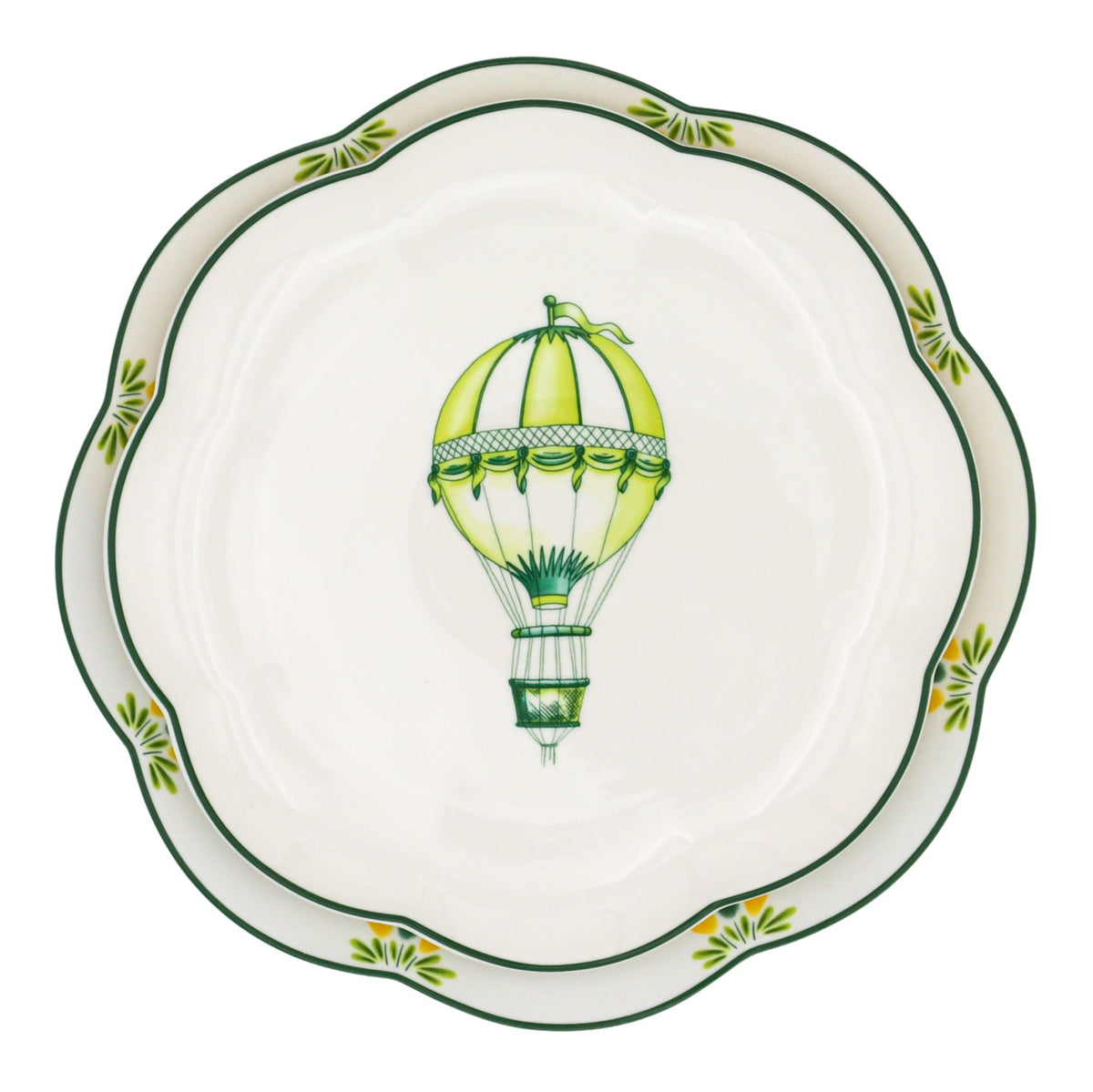 Valensole Lavender Scalloped Ceramic Dinner Plates – Case of 12 (+3 Bonus Plates)