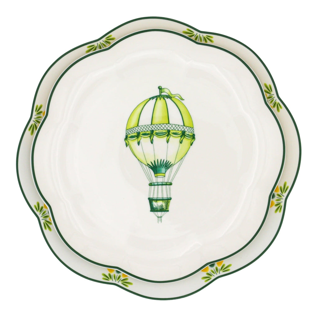 Valensole Lavender Scalloped Ceramic Dinner Plates – Set of 4 (+1 Bonus Plate)
