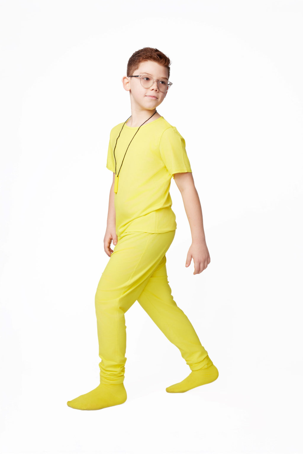 The Everday Sensory Friendly Yellow Tee w Chewy Necklace-- *actual chewy necklace design may vary, but color will match tee*
