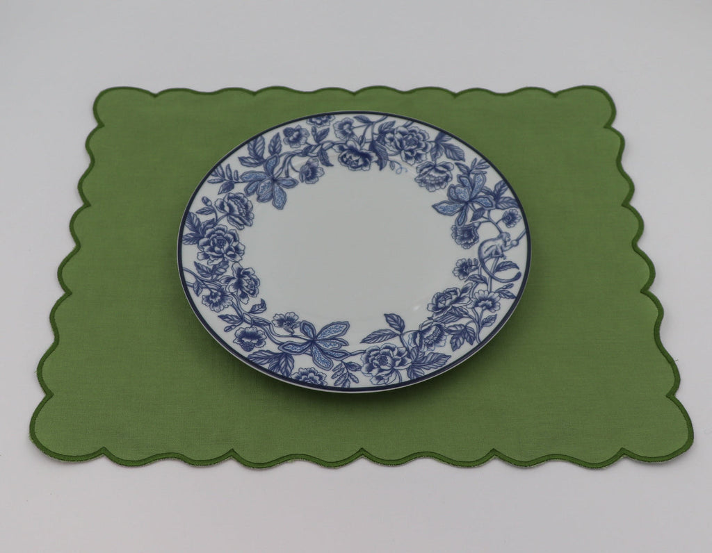 Bombay Blue Porcelain Dinner Plates – Set of 4 (+1 Bonus Plate)
