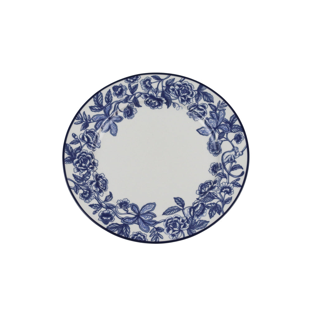 Bombay Blue Porcelain Dinner Plates – Set of 4 (+1 Bonus Plate)